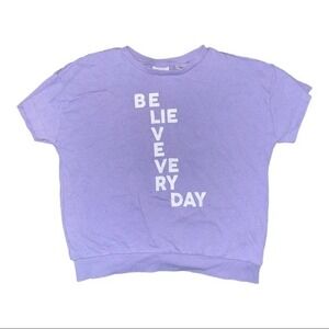 Zara Purple Short Sleeve Girl Top Size 18-24